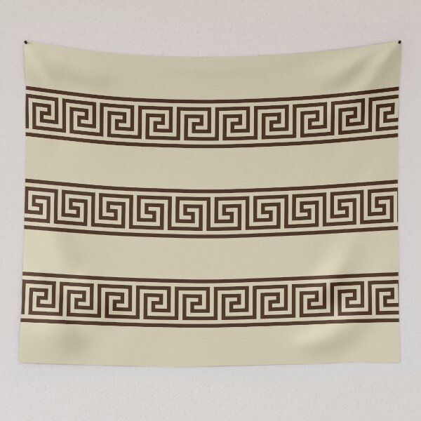 Item preview, Greek Key Triple Row Pattern on Beige designed and sold by Love, Amy.