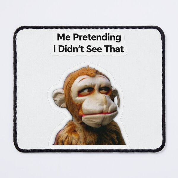 Item preview, Meme Monkey Funny Animal Pretending didn`t see that designed and sold by KTGim.