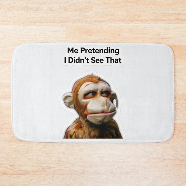 Item preview, Meme Monkey Funny Animal Pretending didn`t see that designed and sold by KTGim.