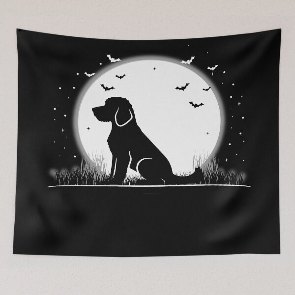Item preview, Goldendoodle Dog – Halloween Moon Silhouette designed and sold by The Real Life Symphony.
