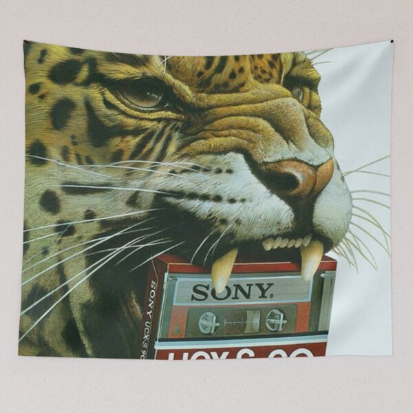 Item preview, Tiger with tape from Sony Ad 1982, Vintage designed and sold by MojoPrint.