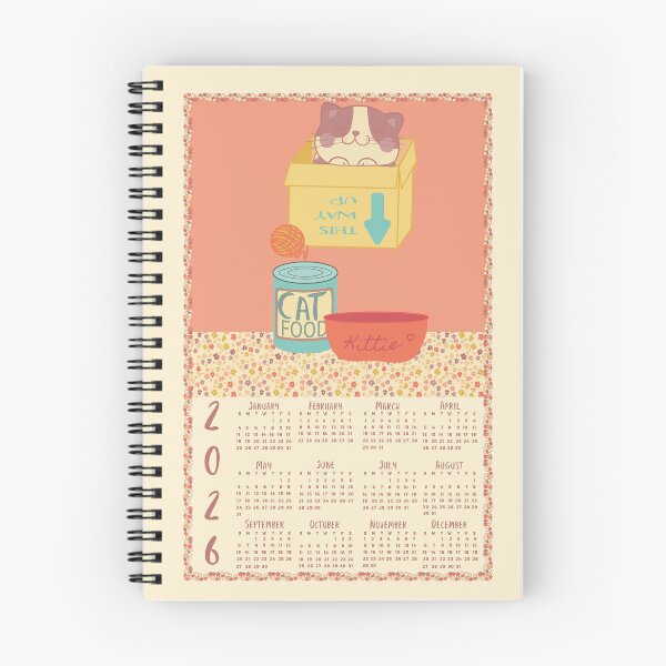 Item preview, Just a Cat and her Box-2026 Wall Calendar designed and sold by Annette Chabidon Studio.