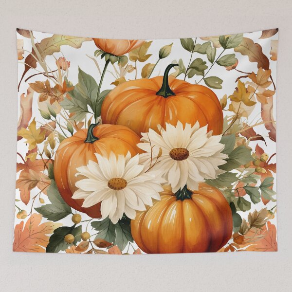 Item preview, Pumpkins and autumn flowers designed and sold by Oana Andreea Shop.