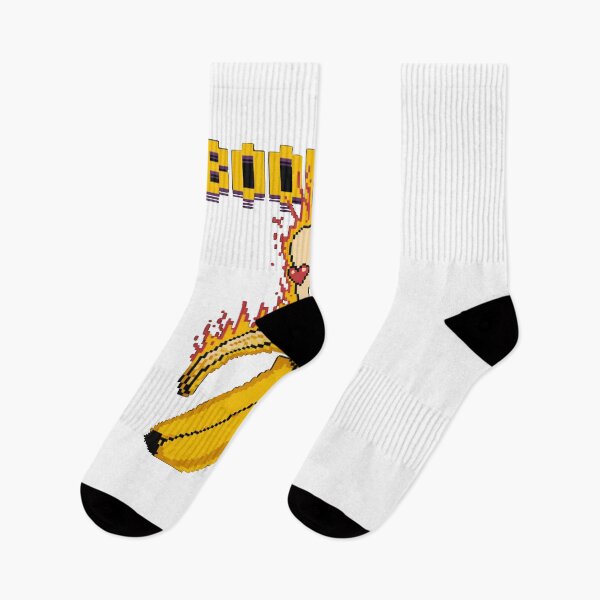 Item preview, Boonana Pixel Banana on Fire Retro Meme Sticker designed and sold by NArtdesigns.
