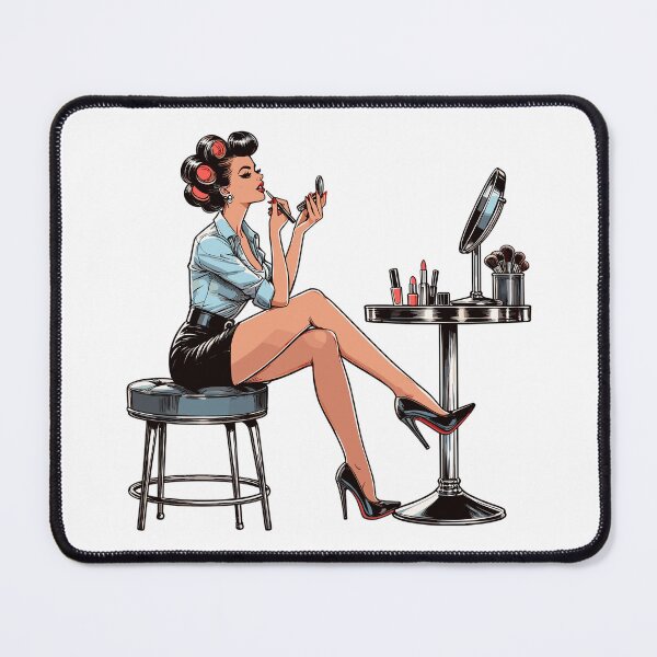 Item preview, Woman Rockabilly Make-up Retro Gift designed and sold by Pineapple-Tree.