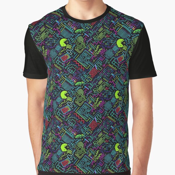 80s arcade floor pattern