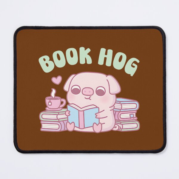 Item preview, Book Hog Reading Pig with Tea | PERFECT GIFT FOR YOU AND FRIENDS designed and sold by TichNyamupaguma.