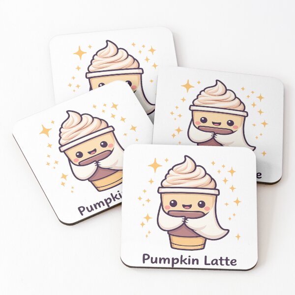 Item preview, Pumpkin Latte – Cute Kawaii Halloween Coffee Design designed and sold by WojcikDesigners.