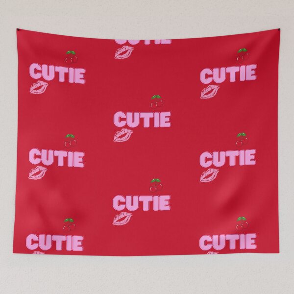 Item preview, "Cutie" Script with Cherry  designed and sold by Vibrant Threads.