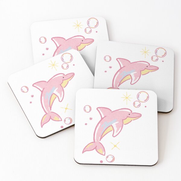 Item preview, Pink Dolphin Illustration designed and sold by Nojom-.