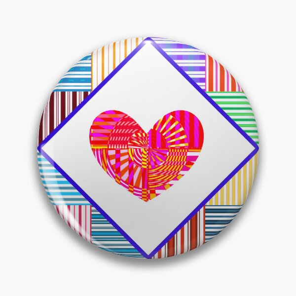 Item preview, Psychedelic Heart Quilt designed and sold by Chinaberries.