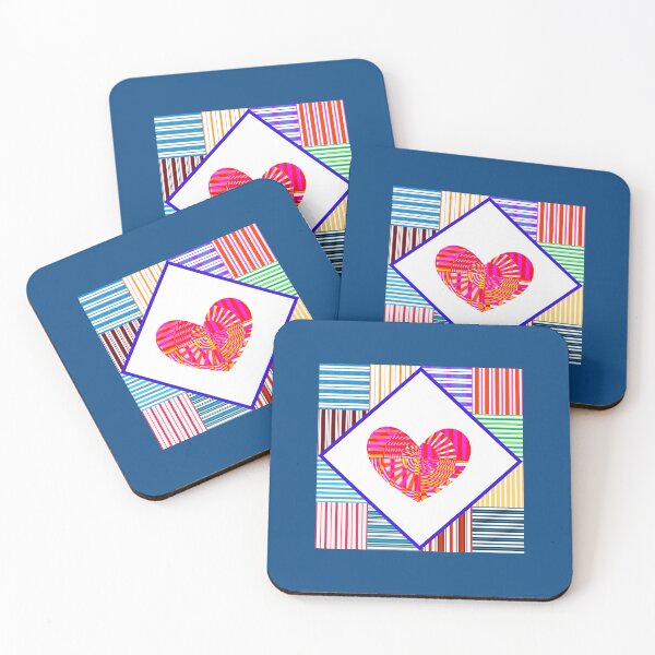 Item preview, Psychedelic Heart Quilt designed and sold by Chinaberries.