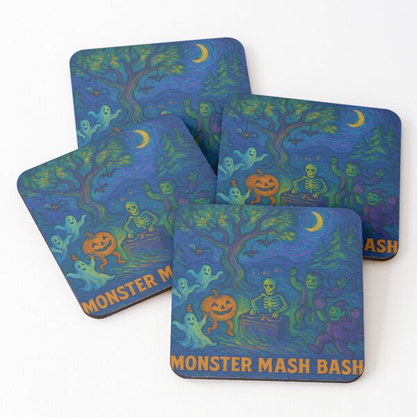Item preview, Monster Mash Bash Halloween Party Art | Colorful Spooky Design Gift designed and sold by AnnDesignStudio.
