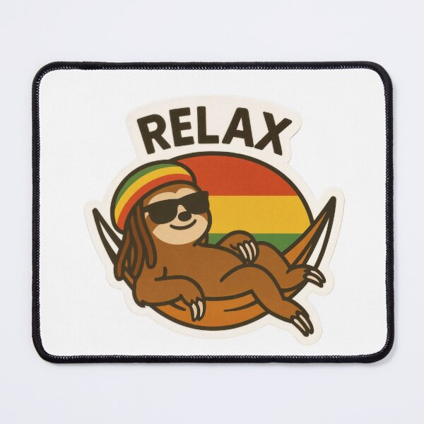 Item preview, Relax Sloth – Reggae Style Stickers designed and sold by FunnyCuteArt.