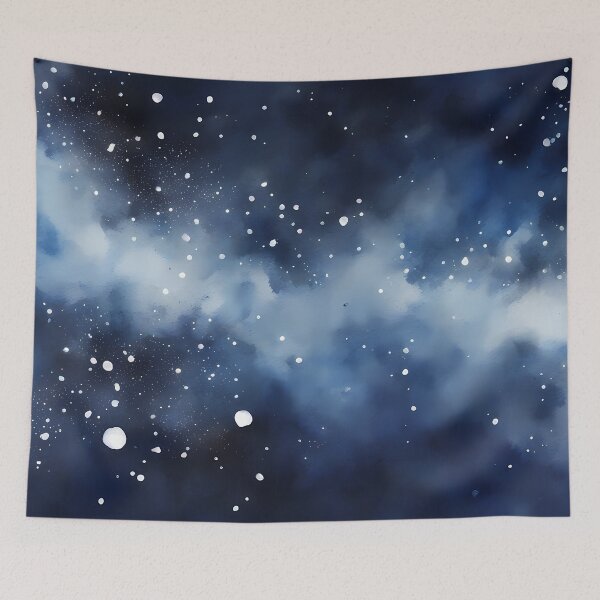 Item preview, Blue and White Abstract Space designed and sold by CalmnessbyChoice.