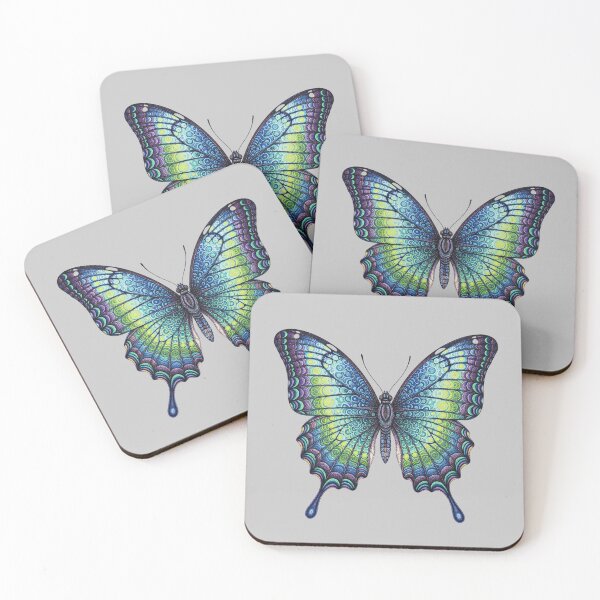 Item preview, Pointillism Butterfly – Intricate Symmetrical Dot Pattern designed and sold by Dino-Lune.