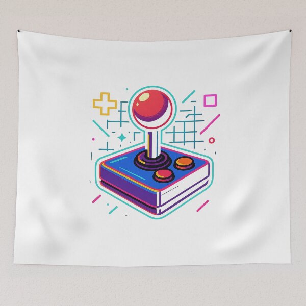Item preview, Retro Arcade Joystick Neon Pixel designed and sold by Design Express.