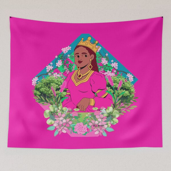 Item preview, Queen in pink and green 7 designed and sold by artbyomega.