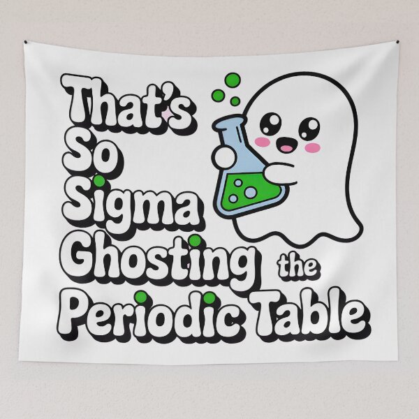 Item preview, Halloween Chemistry Ghost Sigma Ghosting Periodic Table Science Gift Tee designed and sold by AnnDesignStudio.