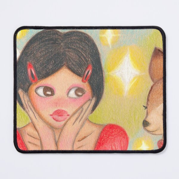Item preview, Dreamy magical girl and fawn - perfect as a poster designed and sold by creativef0x.