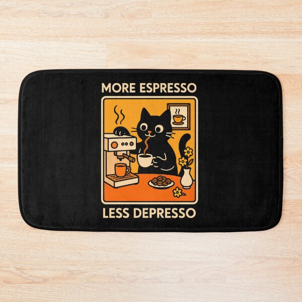 Item preview, More Espresso Less Depresso Cat 2 designed and sold by TheSamuraiCat.