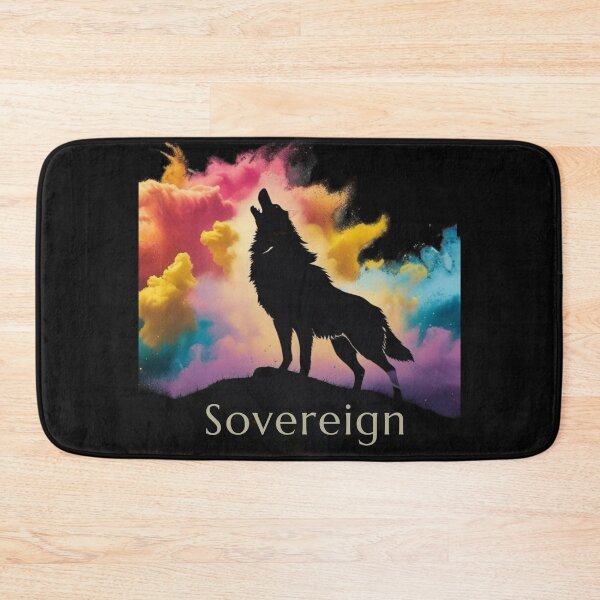 Item preview, Sovereign Wolf – Powerful Cosmic Wolf Design for Dark Products designed and sold by Kindloom.