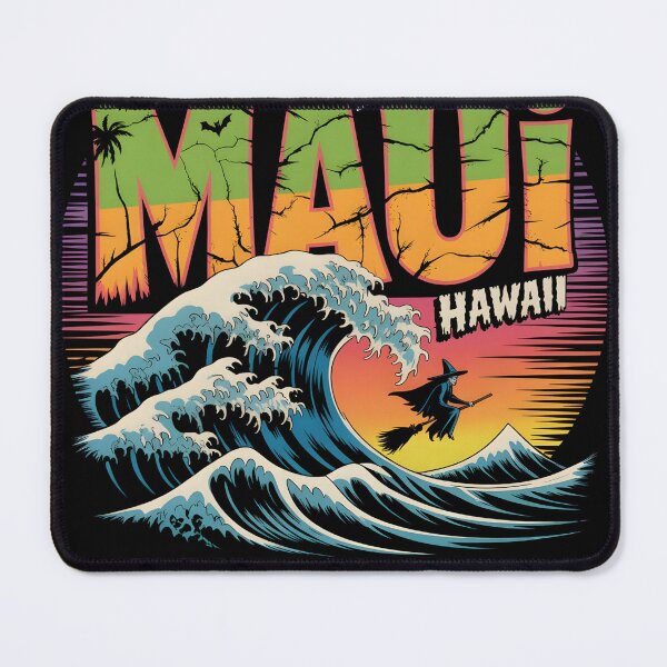 Item preview, Maui Hawaii Halloween Surf Sunset Witch designed and sold by martindesignden.