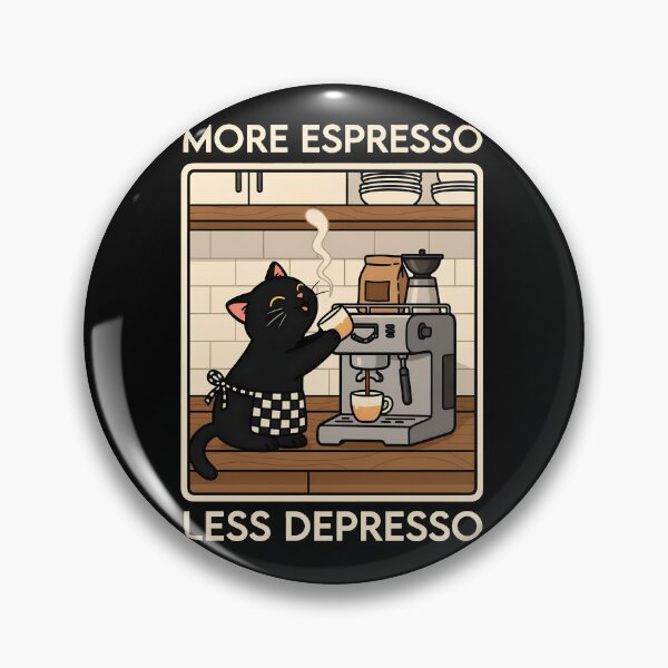 Item preview, More Espresso Less Depresso Cat designed and sold by TheSamuraiCat.