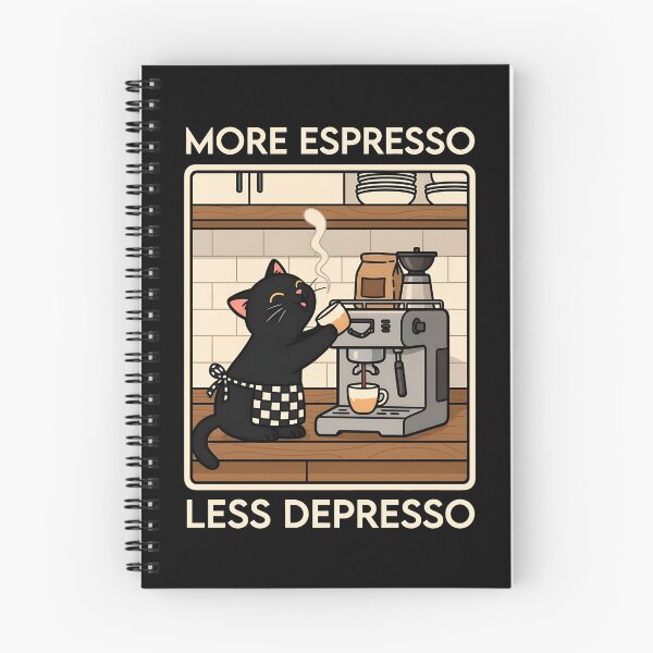 Item preview, More Espresso Less Depresso Cat designed and sold by TheSamuraiCat.