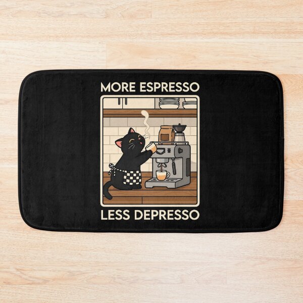 Item preview, More Espresso Less Depresso Cat designed and sold by TheSamuraiCat.