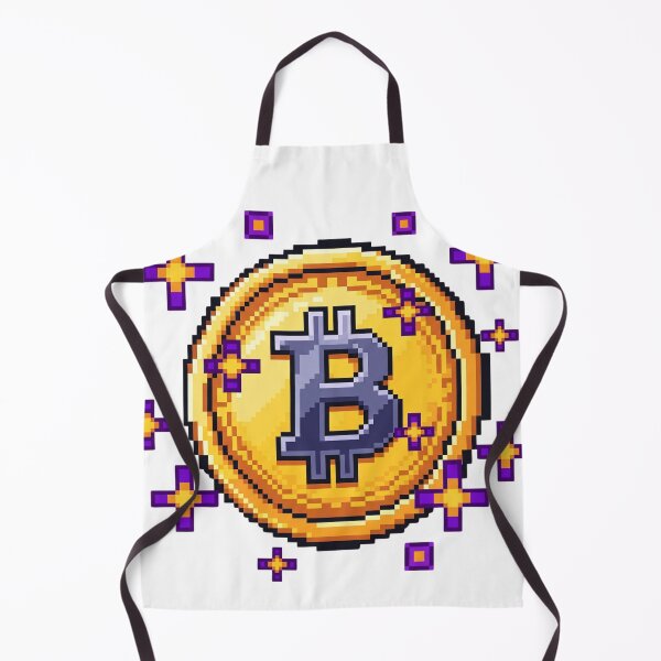 Item preview, Pixel Art Bitcoin Gold Coin With Sparkles Crypto Design designed and sold by pixelpulsenyc.