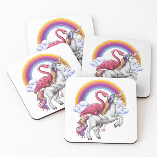 Item preview, Flamingo Riding Unicorn designed and sold by underheaven.