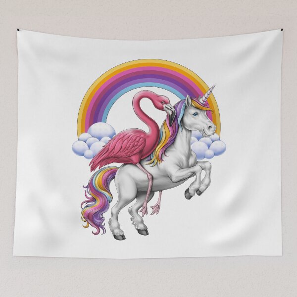Item preview, Flamingo Riding Unicorn designed and sold by underheaven.