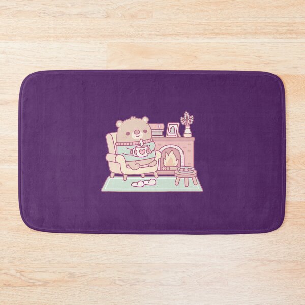 Item preview, Cozy Bear Sipping Hot Cocoa by Fireplace | PERFECT GIFT FOR YOU AND FRIENDS designed and sold by TifaniMullen.