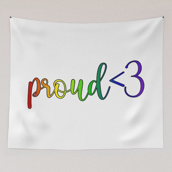 Item preview, "Proud <3" in Rainbow designed and sold by HotspotDesigns.