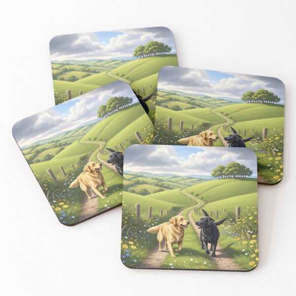 Item preview, Two dogs walking a path designed and sold by cofiant.