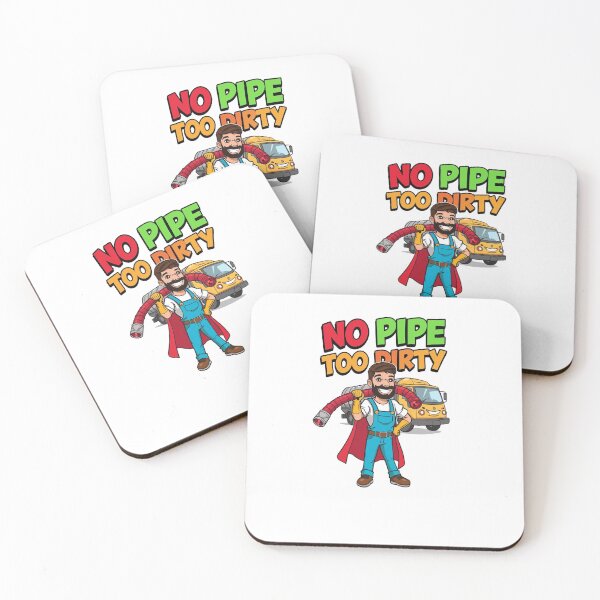 Item preview, No Pipe Too Dirty – Funny Septic Worker Cartoon designed and sold by Purdiole-art.