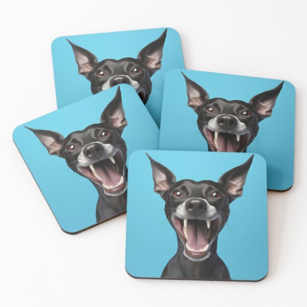 Item preview, A delighted dog with oversized ears joyfully sticking out its tongue designed and sold by anytka.