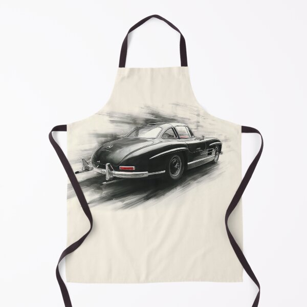 Item preview, Mercedes 300 SL Gullwing 1954 Ink Illustration designed and sold by blackdogshop.