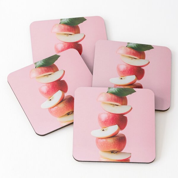 Item preview, Apples with leaf on pink designed and sold by anytka.