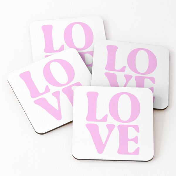 Item preview, Minimalist Trendy Soft Pink Coquette Word Art LOVE designed and sold by ApricotBlossom.