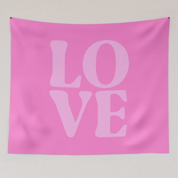 Item preview, Minimalist Trendy Soft Pink Coquette Word Art LOVE designed and sold by ApricotBlossom.