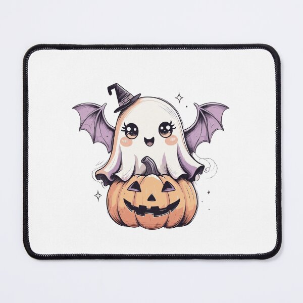 Item preview, Cute Kawaii Ghost with Pumpkin | Halloween 2025 Vibes designed and sold by Mosaic by M.