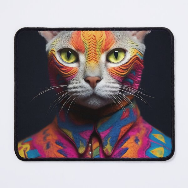 Item preview, Portrait of a Cat with fancy makeup and clothes designed and sold by anytka.