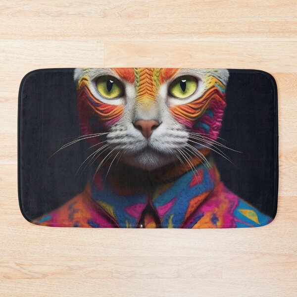 Item preview, Portrait of a Cat with fancy makeup and clothes designed and sold by anytka.