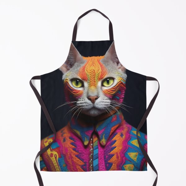 Item preview, Portrait of a Cat with fancy makeup and clothes designed and sold by anytka.