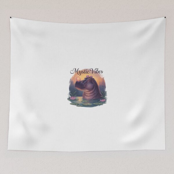 Item preview, "Mystic Vibes" Enchanted Hippo designed and sold by MemGraphicss.