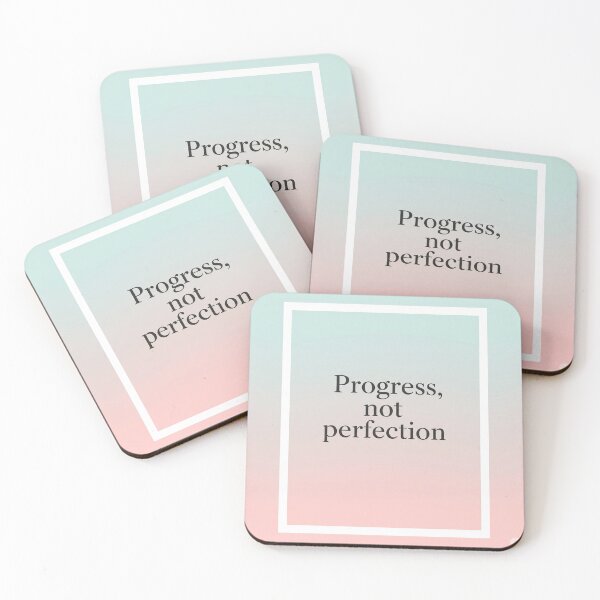 Item preview, Progress Not Perfection - Motivational Quote designed and sold by GabrielaNavas.