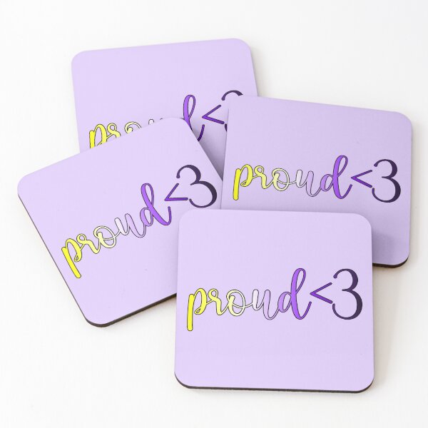 Item preview, "Proud <3" Nonbinary Flag Colors designed and sold by HotspotDesigns.