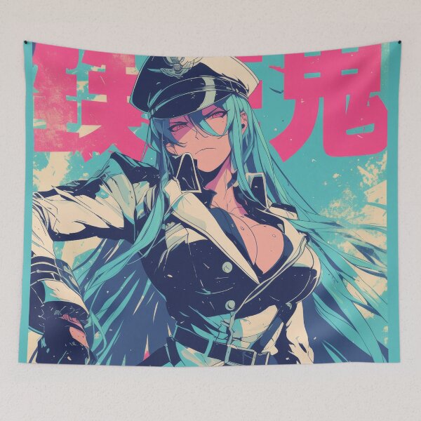 Item preview, Esdeath Ice Blue Funk Pink  designed and sold by AnimeArsenalPrints.